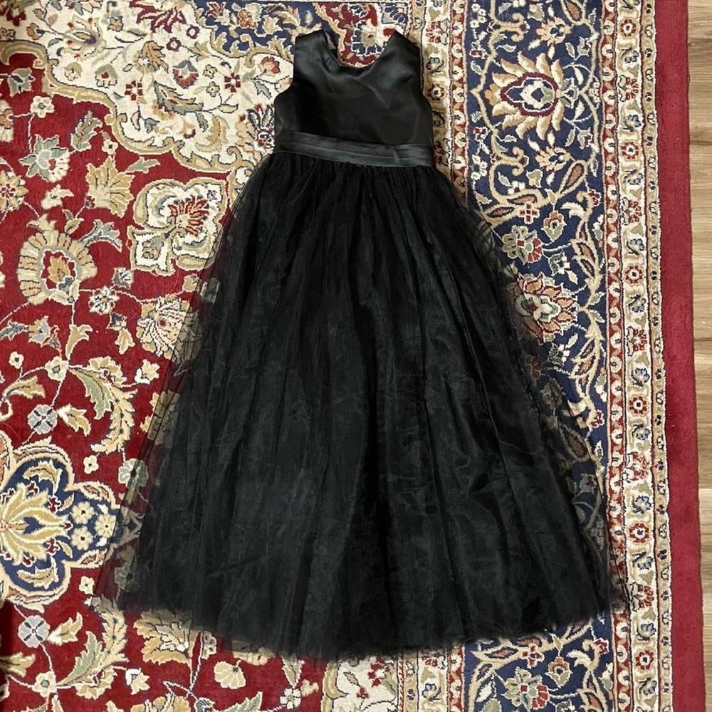 CHILDRENS 3T Black tulle dress with bow belt